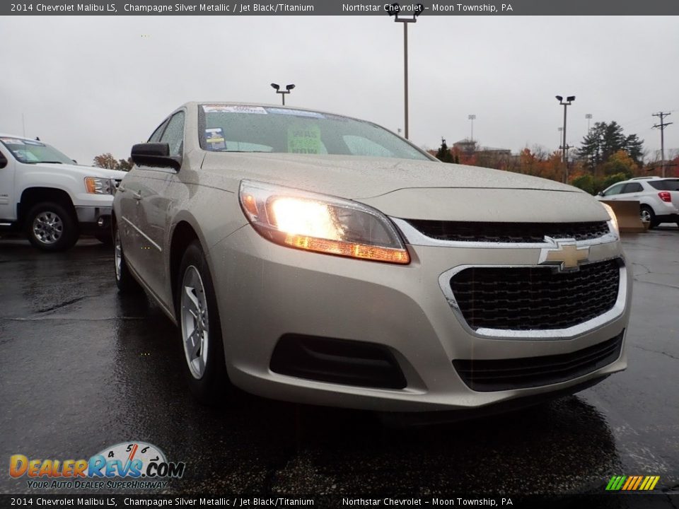 2014 Chevrolet Malibu LS Champagne Silver Metallic / Jet Black/Titanium Photo #12