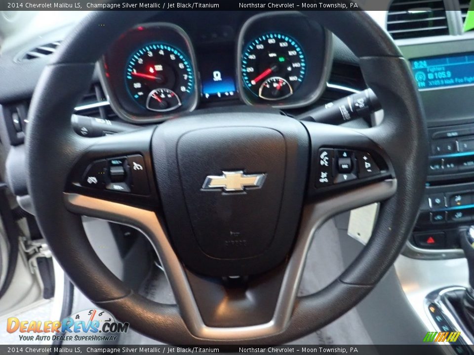 2014 Chevrolet Malibu LS Champagne Silver Metallic / Jet Black/Titanium Photo #26