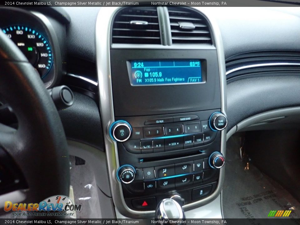 2014 Chevrolet Malibu LS Champagne Silver Metallic / Jet Black/Titanium Photo #28