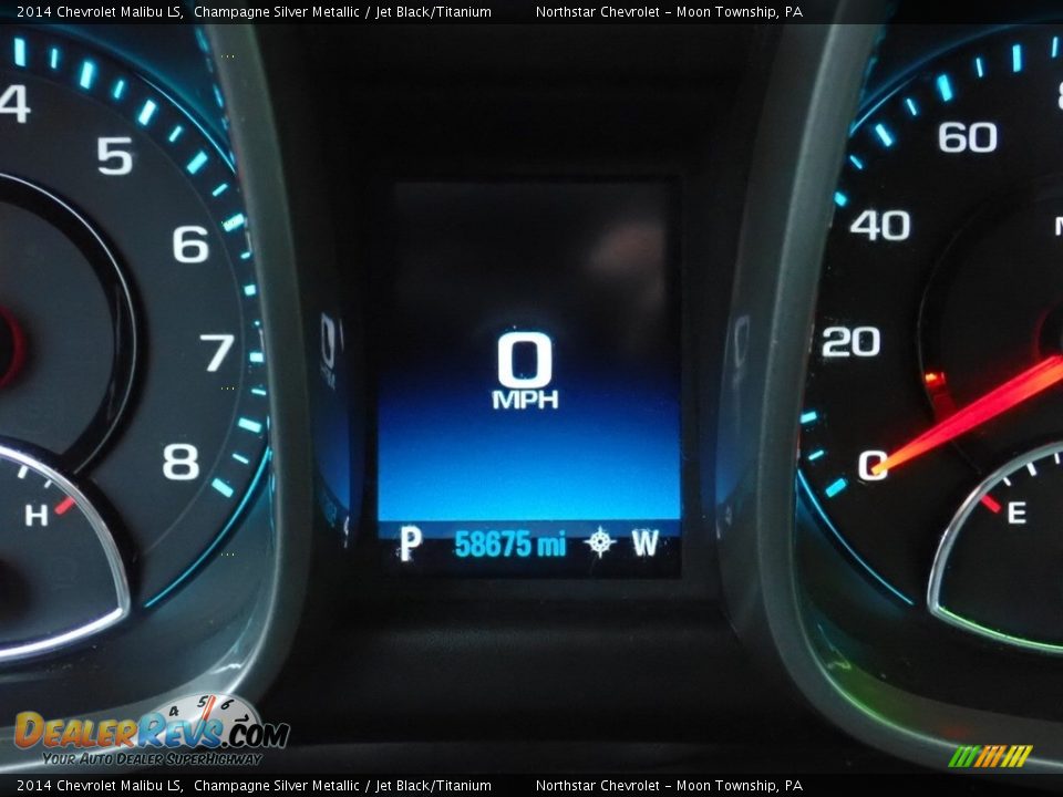 2014 Chevrolet Malibu LS Champagne Silver Metallic / Jet Black/Titanium Photo #30