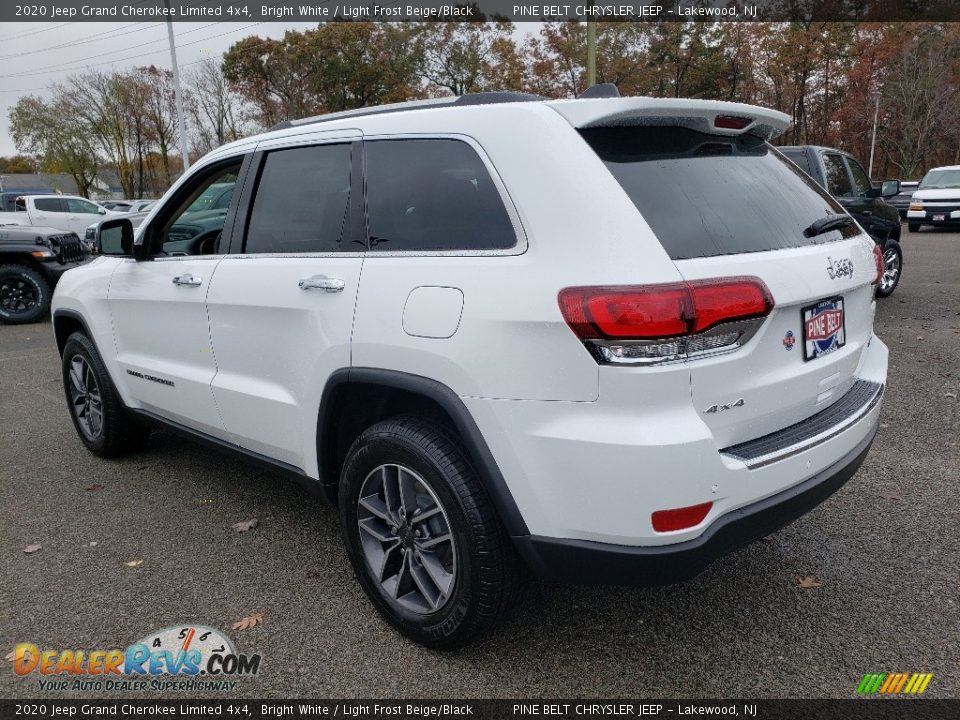 2020 Jeep Grand Cherokee Limited 4x4 Bright White / Light Frost Beige/Black Photo #4