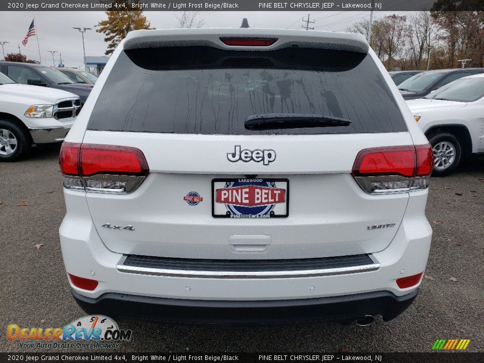 2020 Jeep Grand Cherokee Limited 4x4 Bright White / Light Frost Beige/Black Photo #5