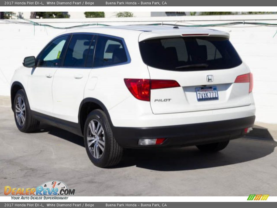 2017 Honda Pilot EX-L White Diamond Pearl / Beige Photo #2