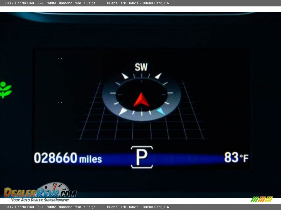 2017 Honda Pilot EX-L White Diamond Pearl / Beige Photo #6