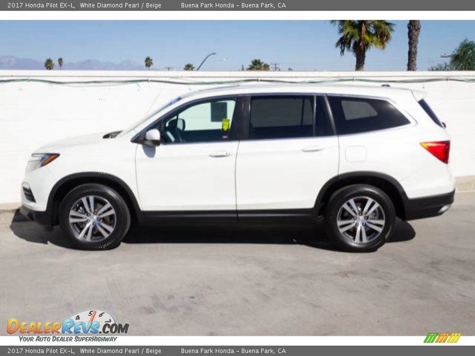 2017 Honda Pilot EX-L White Diamond Pearl / Beige Photo #8
