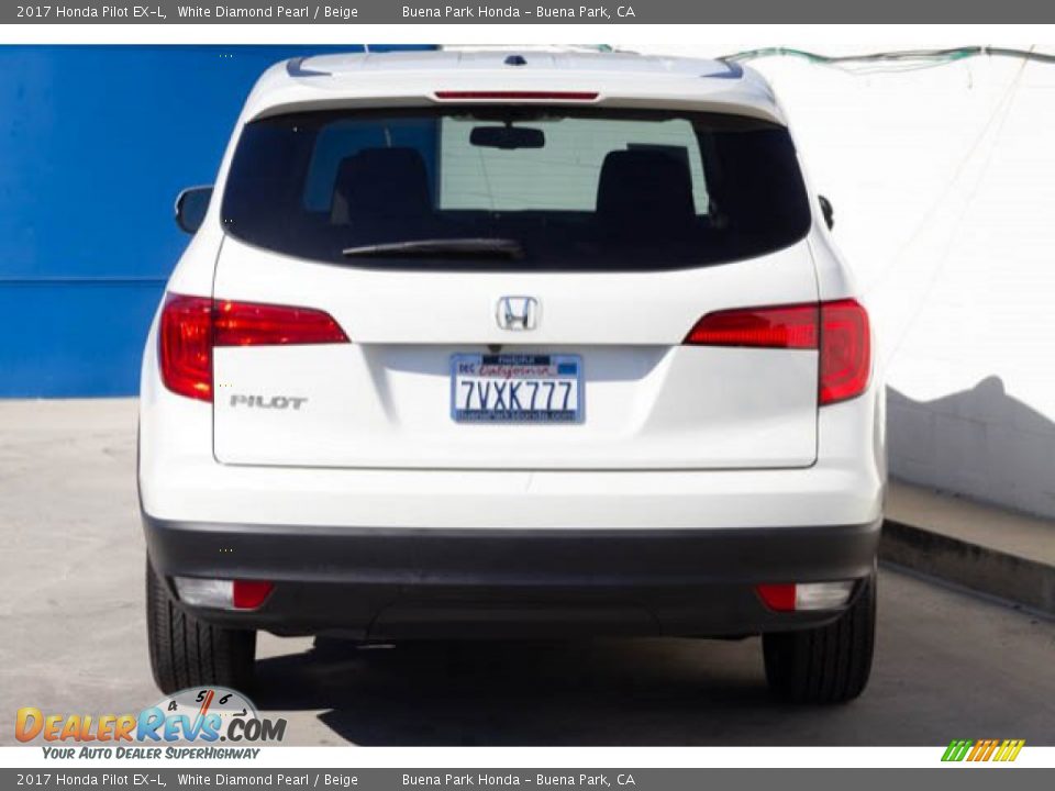 2017 Honda Pilot EX-L White Diamond Pearl / Beige Photo #9