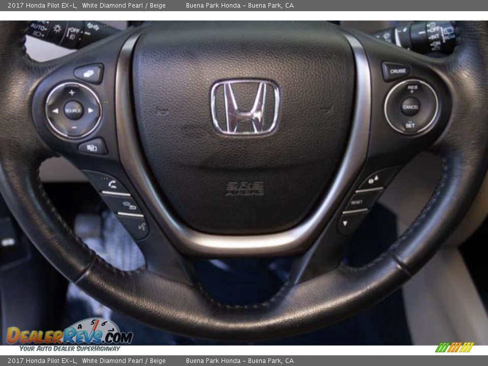 2017 Honda Pilot EX-L White Diamond Pearl / Beige Photo #13