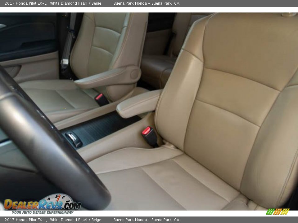 2017 Honda Pilot EX-L White Diamond Pearl / Beige Photo #16