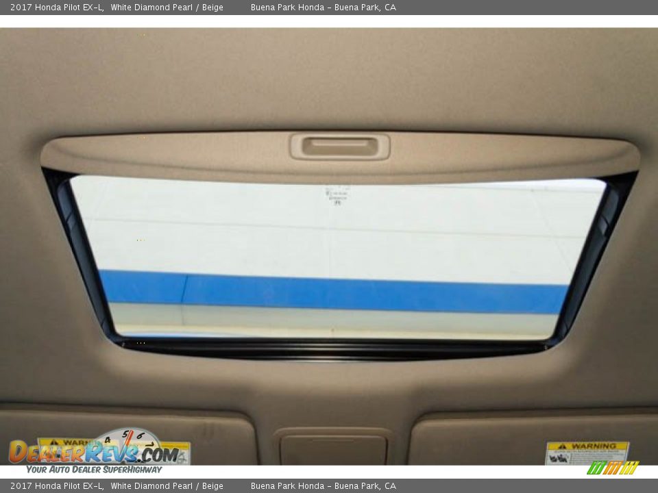 2017 Honda Pilot EX-L White Diamond Pearl / Beige Photo #17