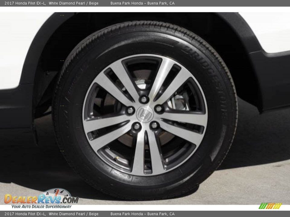 2017 Honda Pilot EX-L White Diamond Pearl / Beige Photo #35