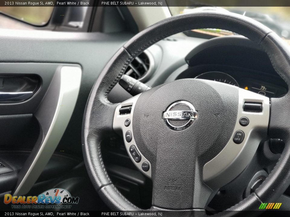 2013 Nissan Rogue SL AWD Pearl White / Black Photo #5