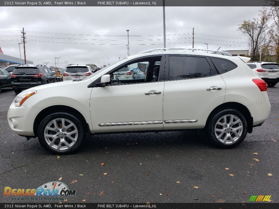 2013 Nissan Rogue SL AWD Pearl White / Black Photo #11