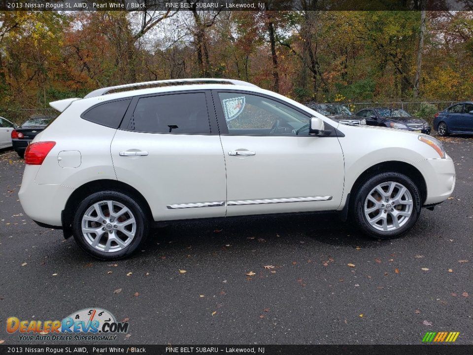 2013 Nissan Rogue SL AWD Pearl White / Black Photo #15