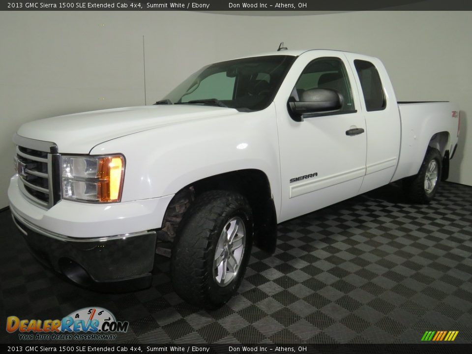 2013 GMC Sierra 1500 SLE Extended Cab 4x4 Summit White / Ebony Photo #7