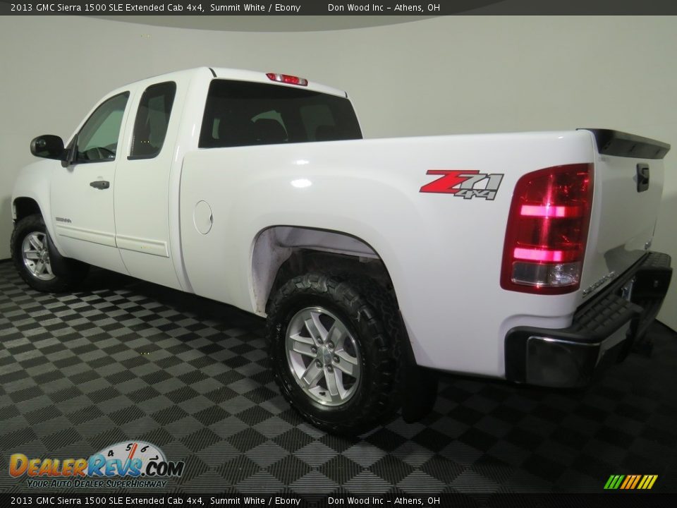 2013 GMC Sierra 1500 SLE Extended Cab 4x4 Summit White / Ebony Photo #9