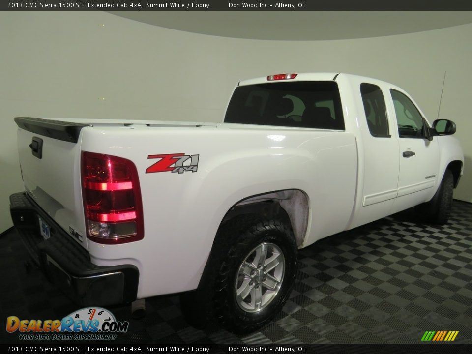 2013 GMC Sierra 1500 SLE Extended Cab 4x4 Summit White / Ebony Photo #13