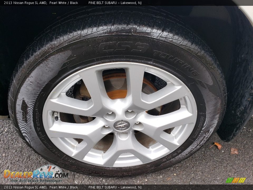 2013 Nissan Rogue SL AWD Pearl White / Black Photo #27
