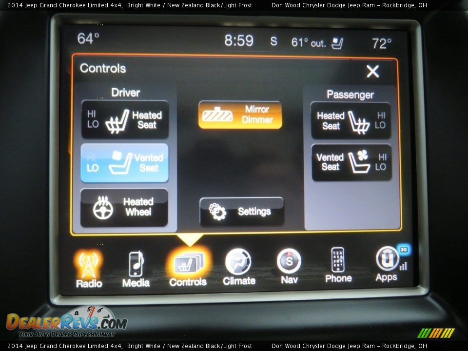 2014 Jeep Grand Cherokee Limited 4x4 Bright White / New Zealand Black/Light Frost Photo #5