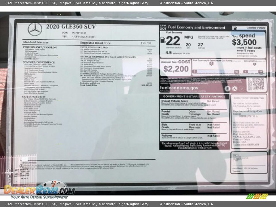 2020 Mercedes-Benz GLE 350 Mojave Silver Metallic / Macchiato Beige/Magma Grey Photo #10