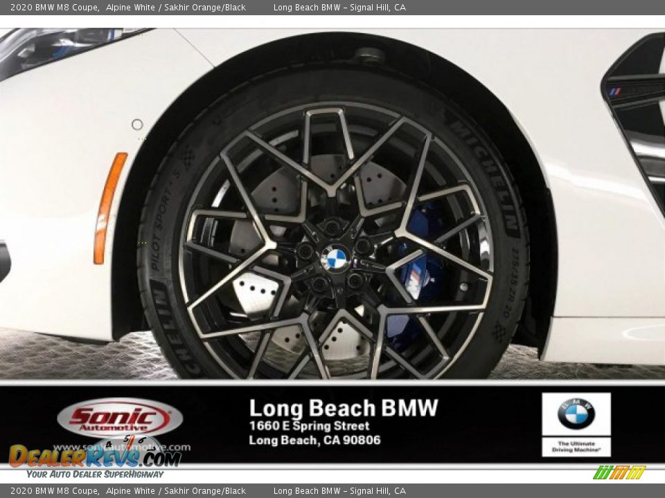 2020 BMW M8 Coupe Alpine White / Sakhir Orange/Black Photo #9