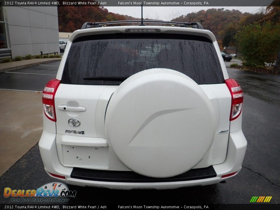 2012 Toyota RAV4 Limited 4WD Blizzard White Pearl / Ash Photo #3