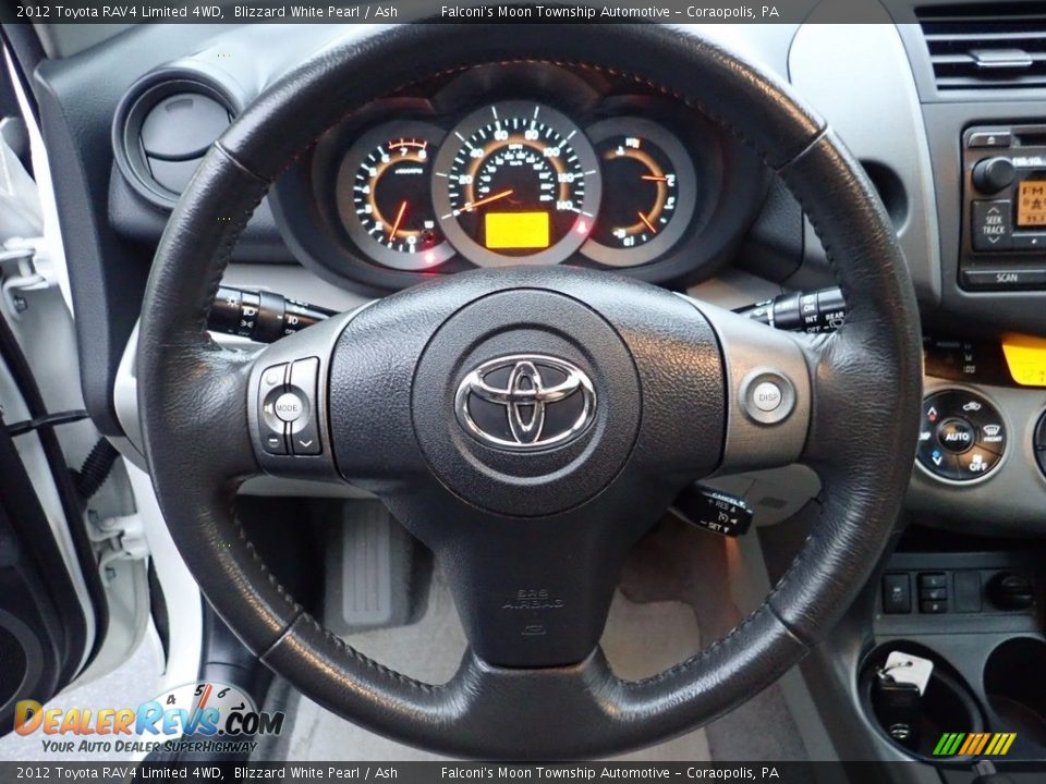 2012 Toyota RAV4 Limited 4WD Blizzard White Pearl / Ash Photo #22
