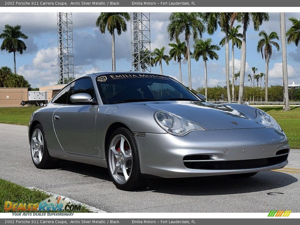 2002 Porsche 911 Carrera Coupe Arctic Silver Metallic / Black Photo #1