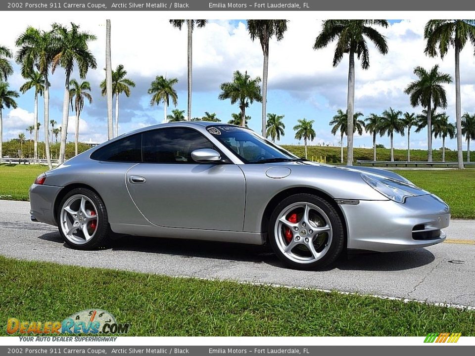 Arctic Silver Metallic 2002 Porsche 911 Carrera Coupe Photo #2