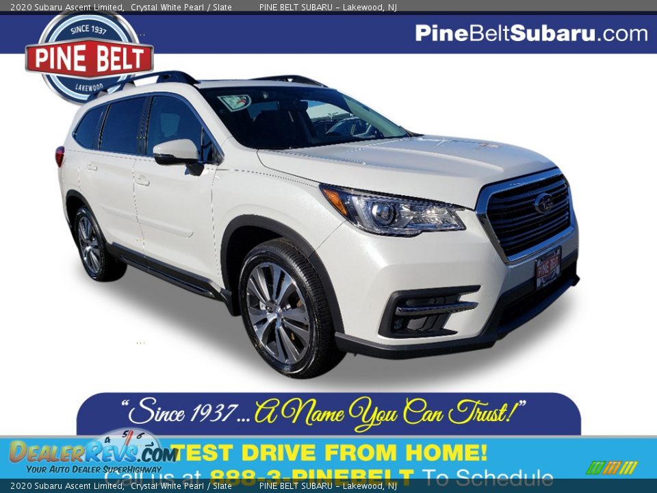 2020 Subaru Ascent Limited Crystal White Pearl / Slate Photo #1