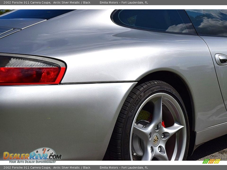 2002 Porsche 911 Carrera Coupe Arctic Silver Metallic / Black Photo #8