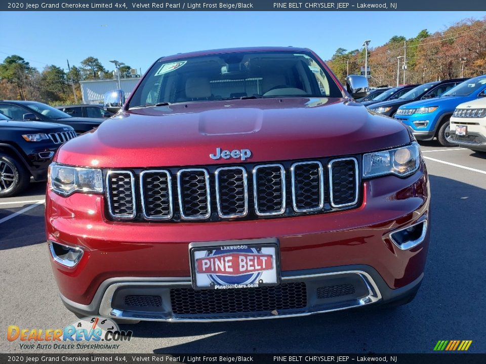 2020 Jeep Grand Cherokee Limited 4x4 Velvet Red Pearl / Light Frost Beige/Black Photo #2