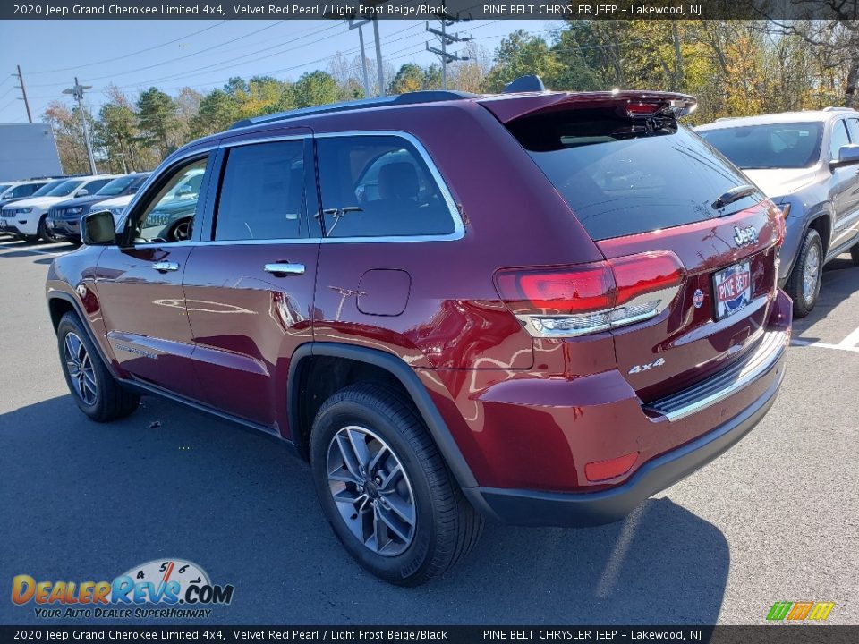 2020 Jeep Grand Cherokee Limited 4x4 Velvet Red Pearl / Light Frost Beige/Black Photo #4