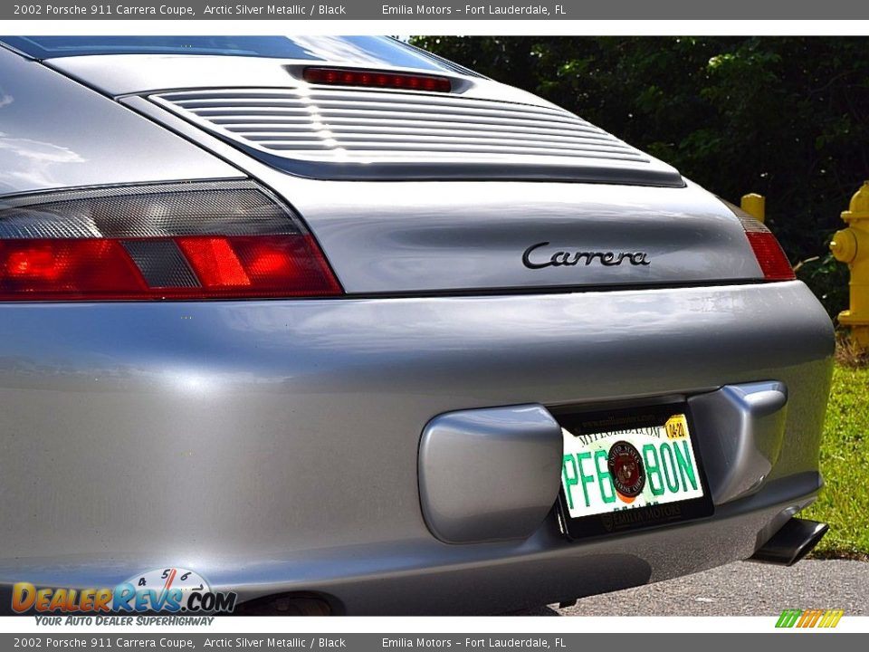 2002 Porsche 911 Carrera Coupe Arctic Silver Metallic / Black Photo #13