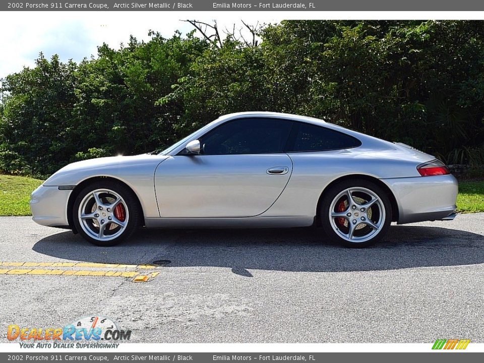 2002 Porsche 911 Carrera Coupe Arctic Silver Metallic / Black Photo #14