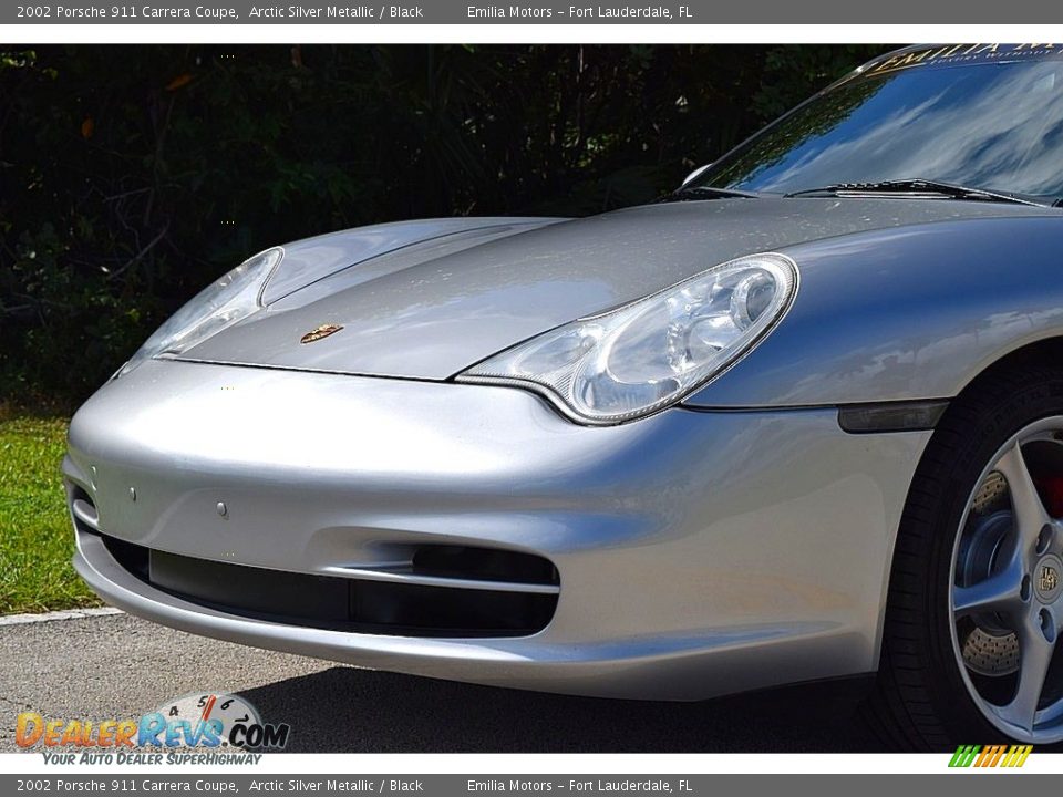 2002 Porsche 911 Carrera Coupe Arctic Silver Metallic / Black Photo #16