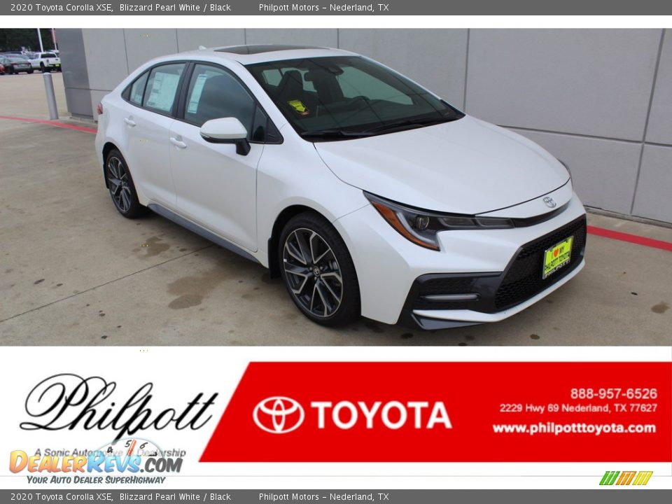 2020 Toyota Corolla XSE Blizzard Pearl White / Black Photo #1