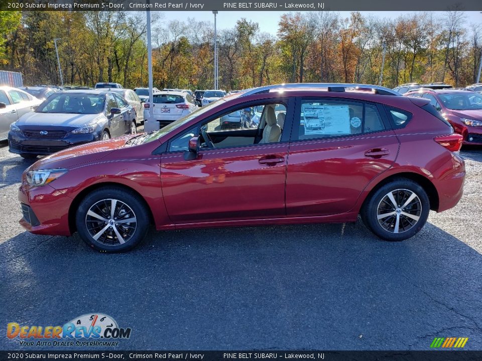 2020 Subaru Impreza Premium 5-Door Crimson Red Pearl / Ivory Photo #3