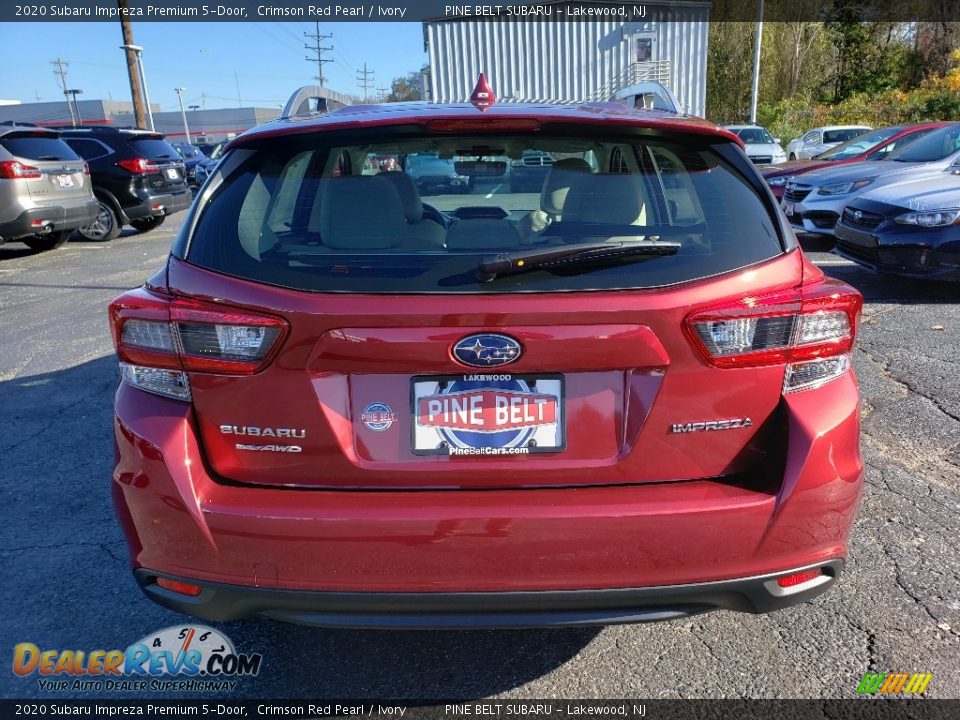 2020 Subaru Impreza Premium 5-Door Crimson Red Pearl / Ivory Photo #5