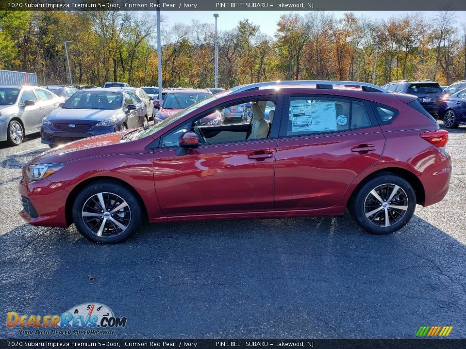 2020 Subaru Impreza Premium 5-Door Crimson Red Pearl / Ivory Photo #3