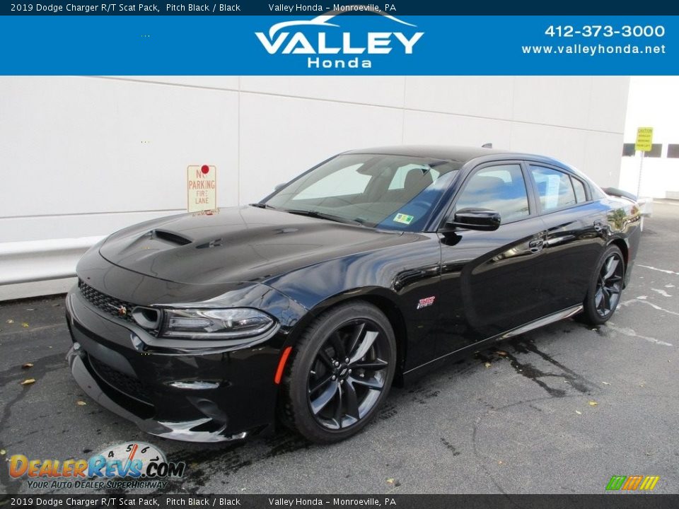 2019 Dodge Charger R/T Scat Pack Pitch Black / Black Photo #1