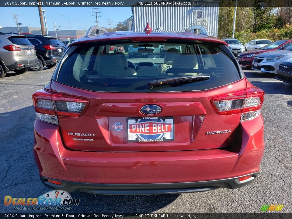 2020 Subaru Impreza Premium 5-Door Crimson Red Pearl / Ivory Photo #5