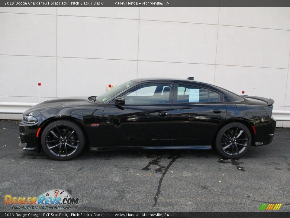 2019 Dodge Charger R/T Scat Pack Pitch Black / Black Photo #2