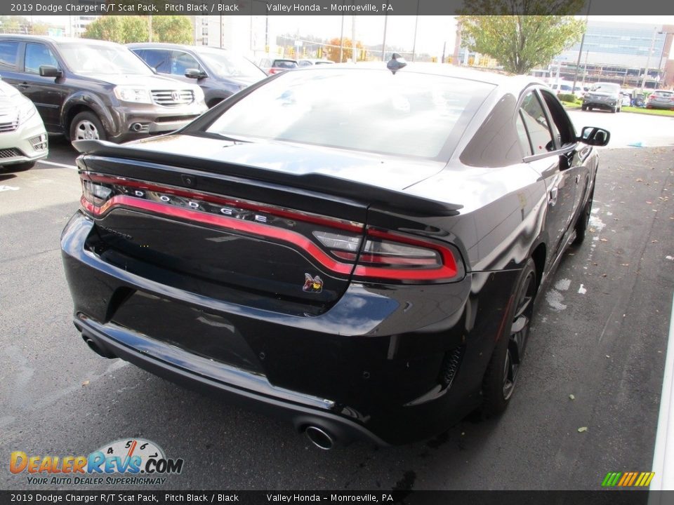 2019 Dodge Charger R/T Scat Pack Pitch Black / Black Photo #5