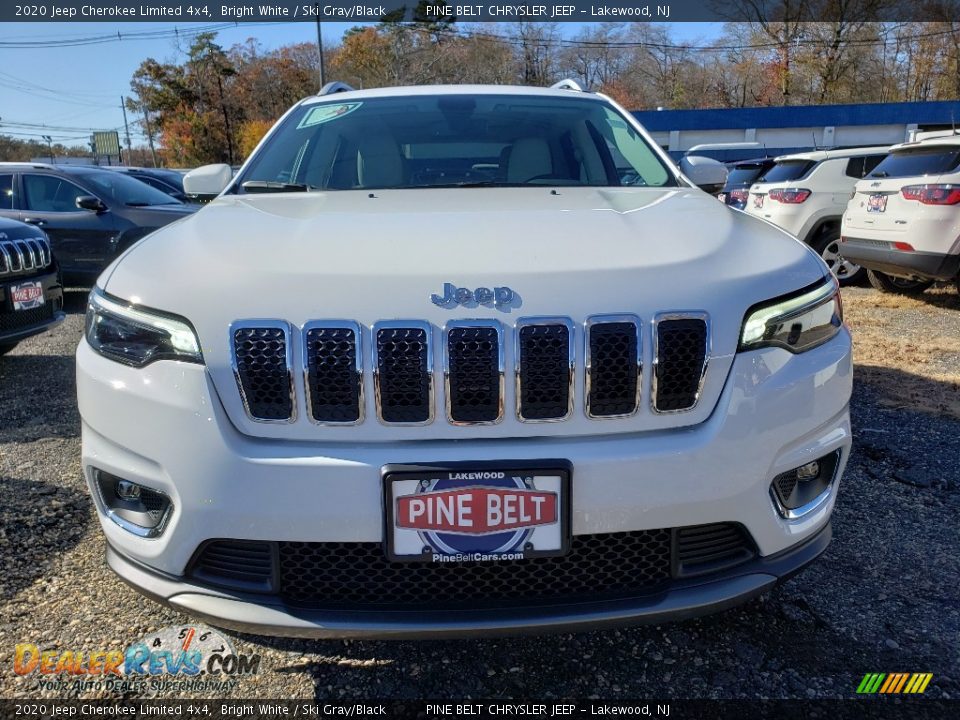 2020 Jeep Cherokee Limited 4x4 Bright White / Ski Gray/Black Photo #2