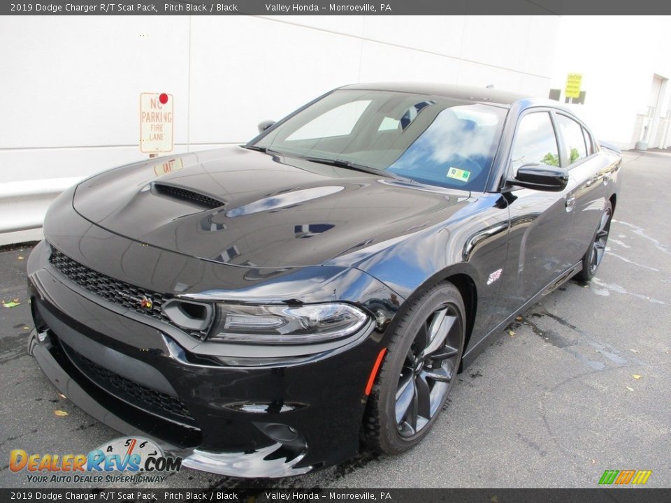 2019 Dodge Charger R/T Scat Pack Pitch Black / Black Photo #10