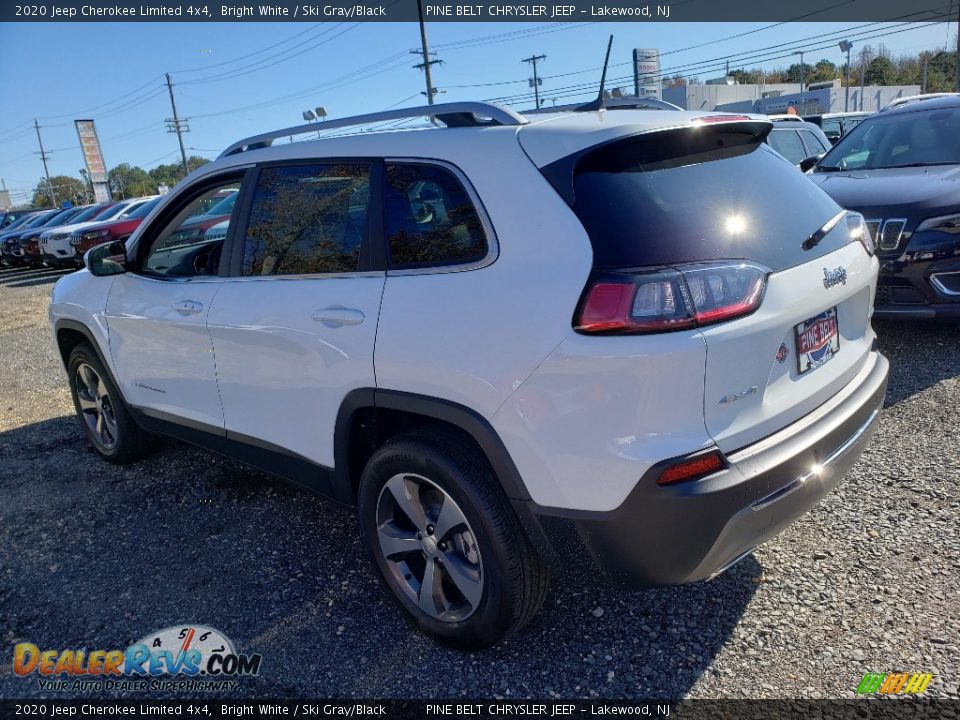 2020 Jeep Cherokee Limited 4x4 Bright White / Ski Gray/Black Photo #4