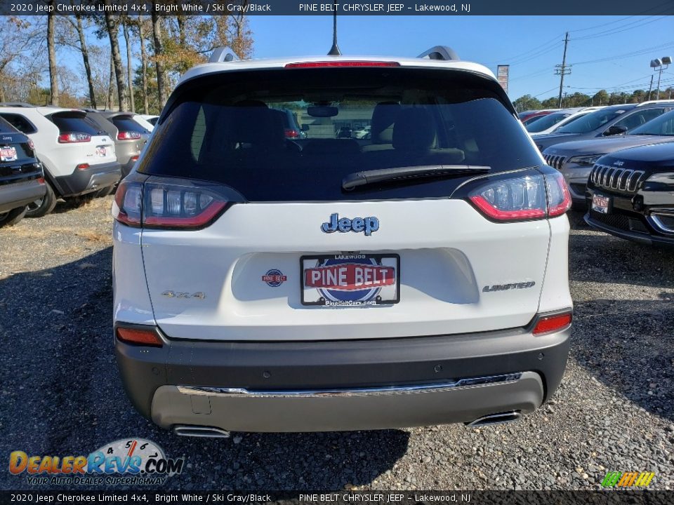 2020 Jeep Cherokee Limited 4x4 Bright White / Ski Gray/Black Photo #5