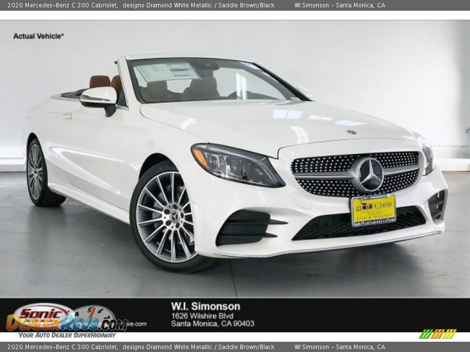 2020 Mercedes-Benz C 300 Cabriolet designo Diamond White Metallic / Saddle Brown/Black Photo #1