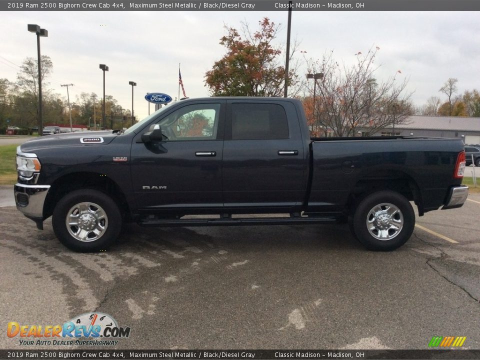 2019 Ram 2500 Bighorn Crew Cab 4x4 Maximum Steel Metallic / Black/Diesel Gray Photo #6
