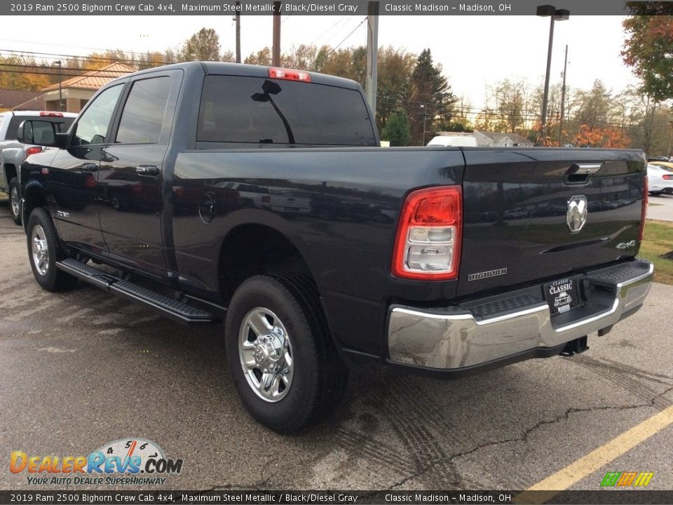 2019 Ram 2500 Bighorn Crew Cab 4x4 Maximum Steel Metallic / Black/Diesel Gray Photo #7